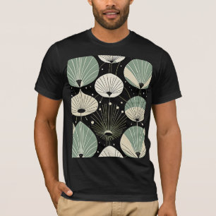 Camiseta Patrón geométrico moderno de edad atómica retro