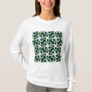 Camiseta Patrón geométrico retro de círculos