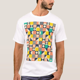 Camiseta Patrón geométrico sin soldadura colorido