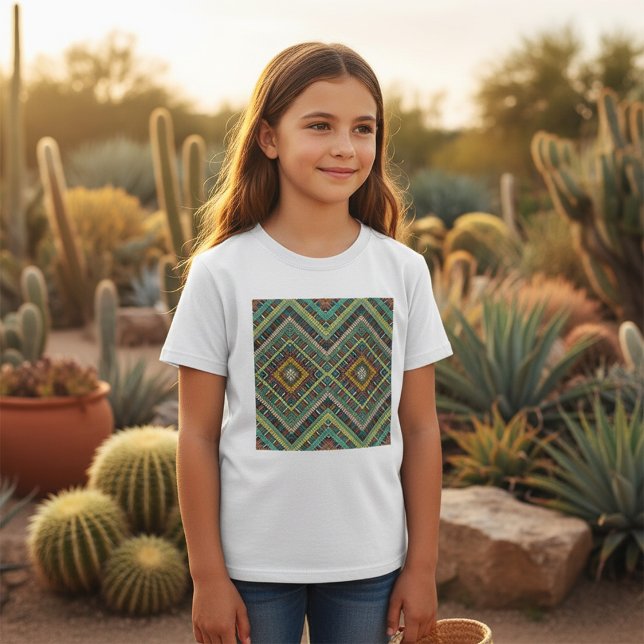 Camiseta Patrón geométrico tribal Boho Étnico Azteca (Subido por el creador)