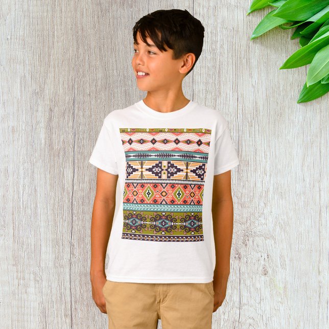 Camiseta Patrón geométrico tribal Boho Southwestern Aztec (Subido por el creador)