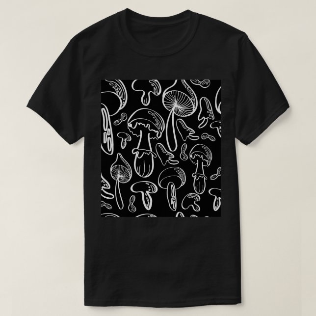 Camiseta Patrón gótico hongo (Diseño del anverso)
