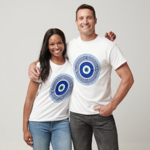 Camiseta Patrón griego mal ojo Nazar