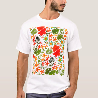 Camiseta patrón hawaiano