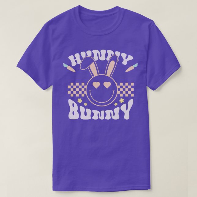 Camiseta Patrón Hunny Bunny Smile Face Checkerboard (Diseño del anverso)
