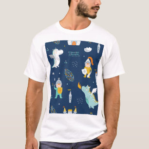 Camiseta Patrón infantil del Castillo del Dragón Knight