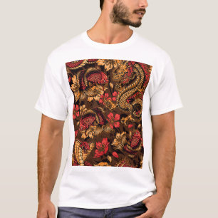 Camiseta Patrón koi del dragón japonés.