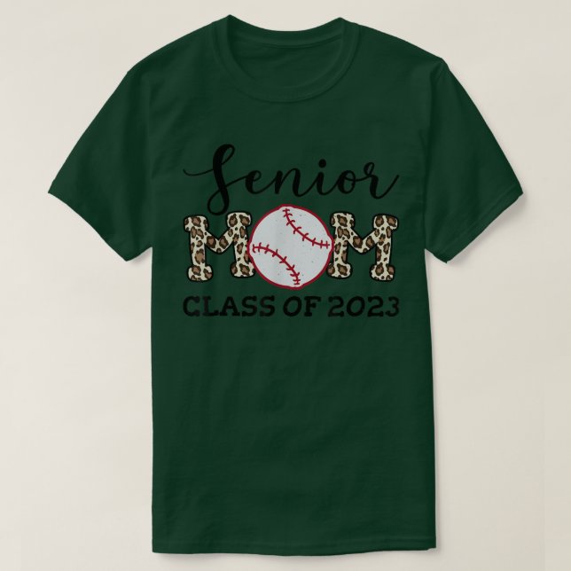 Camiseta Patrón Leopard Clase de Madres Mayores de Béisbol  (Diseño del anverso)