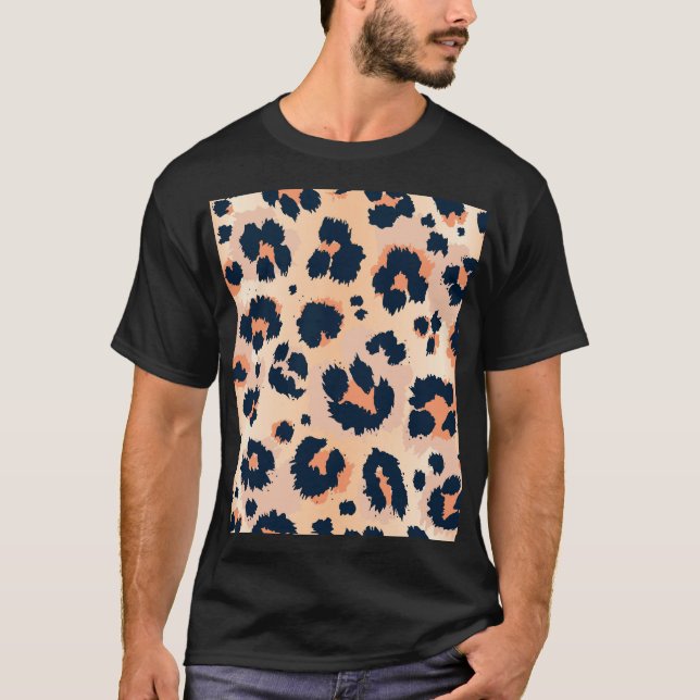 Camiseta Patrón Leopard: Funny Seamless Design (Anverso)
