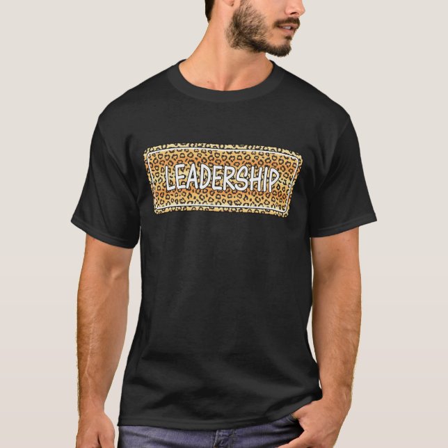 Camiseta Patrón Leopardo de Liderazgo, Té de Liderazgo Eleg (Anverso)