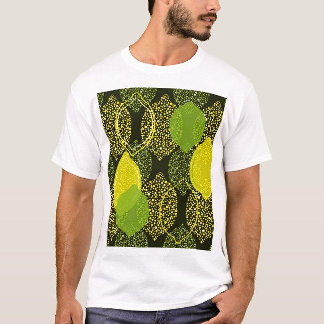 Camiseta Patrón limón y lima sin fisuras. (Anverso)