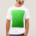 Camiseta Patrón luminoso de malla geométrica de gradiente v<br><div class="desc">Patrón de malla geométrica de gradiente verde claro triángulos brillantes sombríos. Malla geométrica del triángulo moderno de Guay con diseño de gradiente oscuro de color verde claro a oscuro.</div>