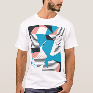 Camiseta Patrón Memphis: Minimalista tendencia abstracta