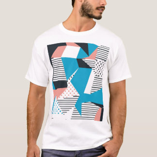 Camiseta Patrón Memphis: Minimalista tendencia abstracta