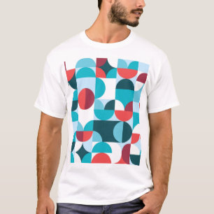 Camiseta Patrón minimalista de los años 70 del Retro 60