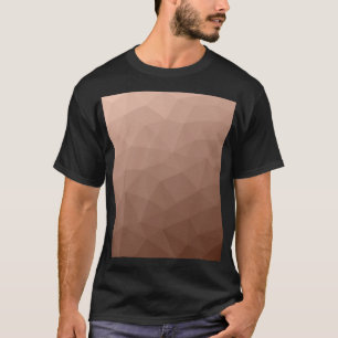 Camiseta Patrón moderno de malla geométrica marrón moca