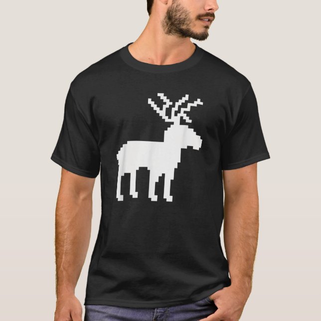 Camiseta Patrón noruego de reno  (Anverso)