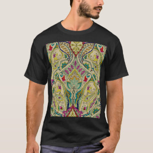 Camiseta Patrón paisley indio, frontera bohemia.
