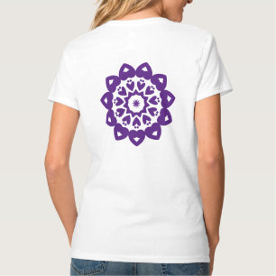 Camiseta Patrón púrpura para la mujer bonito