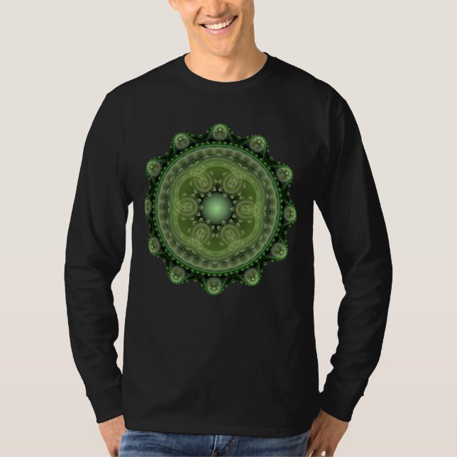 Camiseta Patrón redondo ornamentado fractal (Anverso)