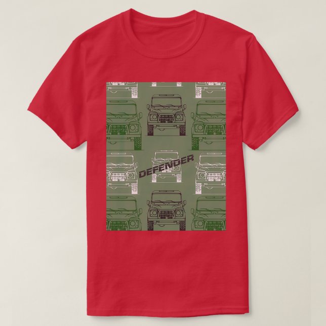 Camiseta Patrón repetido verde 4x4 cara (Diseño del anverso)