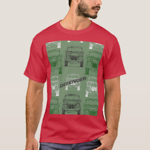 Camiseta Patrón repetido verde 4x4 cara