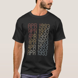 Camiseta Patrón retro abr 1993 Vintage abril 1993 Cumpleaño