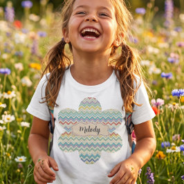 Camiseta Patrón Retro Adorable de Regreso a la Escuela 