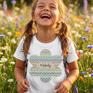 Camiseta Patrón Retro Adorable de Regreso a la Escuela