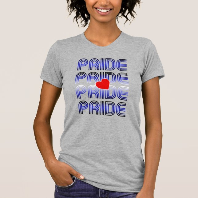 Camiseta Patrón Retro de Corazón de Cuero (Anverso)