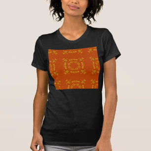 Camiseta Patrón retro de damascos florales amarillos y Nara