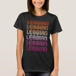 CAMISETA PATRÓN RETRO DE ORGULLO LESBIANO