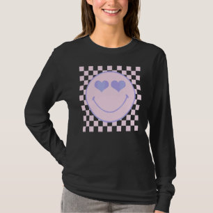 Camiseta Patrón retro feliz cara puesta a la vista feliz ca