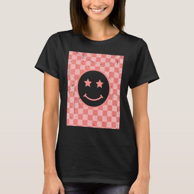 Camiseta Patrón retro feliz cara verificada_2 (Anverso)