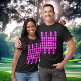 Camiseta Patrón retro rosado en estilo de moda con monogram