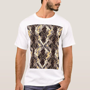 Camiseta Patrón Seamless de acuarela de piel silvestre