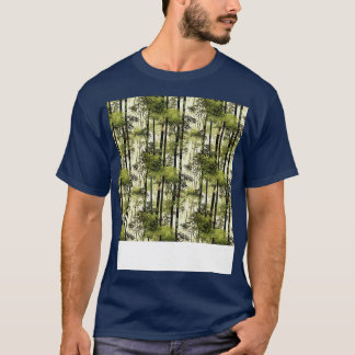 Camiseta Patrón sin foco de bambú Árbol asiático chino japo