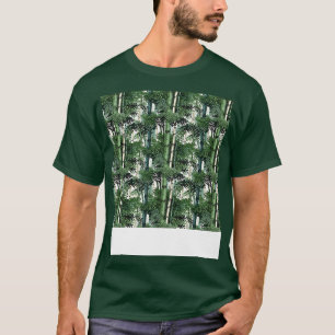Camiseta Patrón sin foco de bambú Árbol asiático chino japo