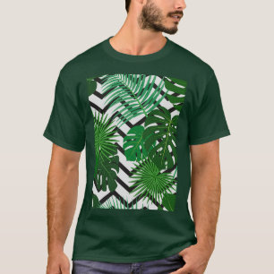Camiseta Patrón sin foco selva exótica hoja de palma tropic