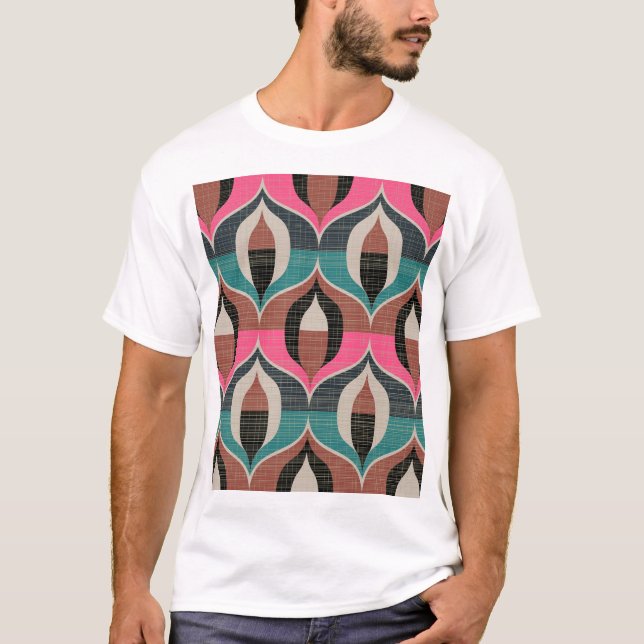 Camiseta Patrón sin problemas de estilo Retro Sixties (Anverso)