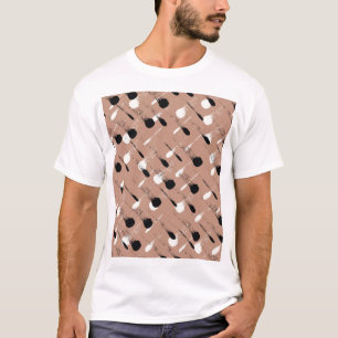 Camiseta Patrón sin soldadura de franjas geométricas marron