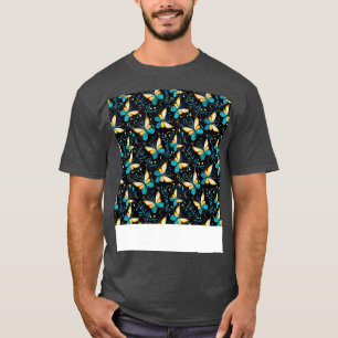 Camiseta Patrón sin soldadura de mariposa Boho Cute Spring 