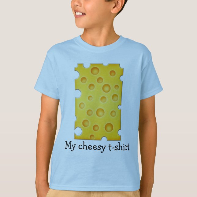 Camiseta Patrón suizo de textura con queso Cheezy (Anverso)