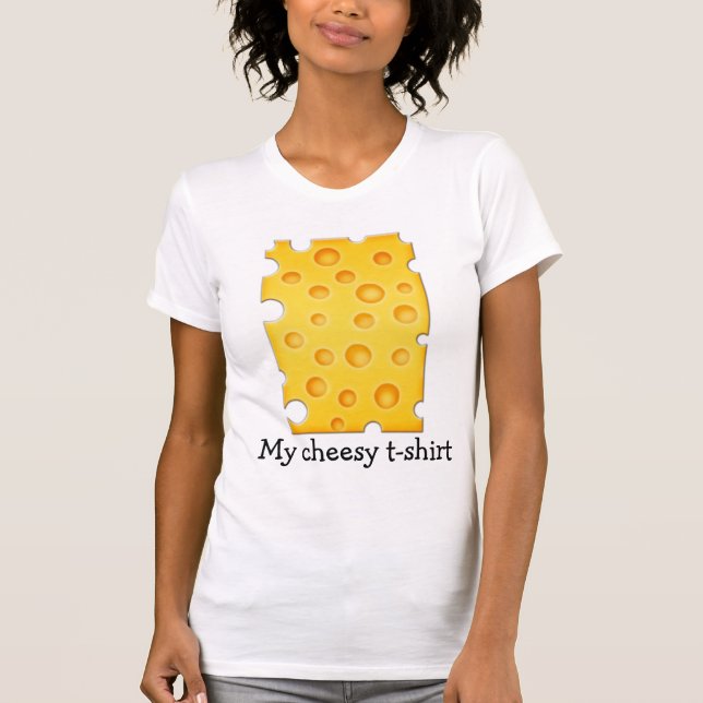 Camiseta Patrón suizo de textura con queso Cheezy (Anverso)