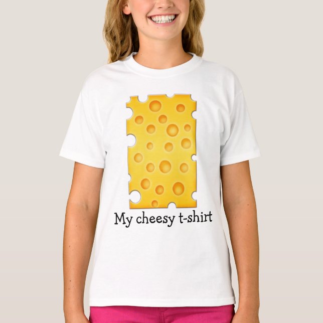 Camiseta Patrón suizo de textura con queso Cheezy (Anverso)