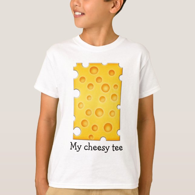 Camiseta Patrón suizo de textura con queso Cheezy (Anverso)