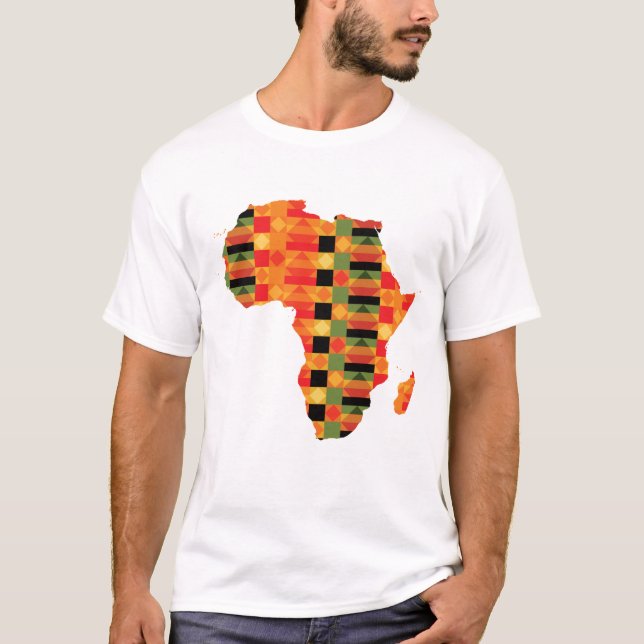 Camiseta Patrón textil de tela Kente al estilo africano (Anverso)