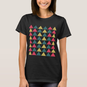Camiseta Patrón triangular geométrico colorido