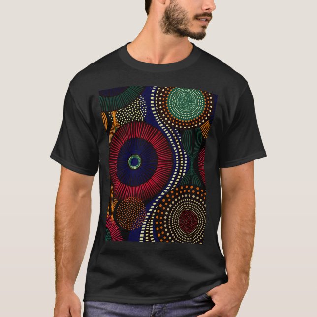Camiseta Patrón tribal africano en tono colorido (Anverso)