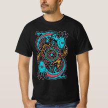 Patrón tribal azteca axolotl xolotl mitología boho